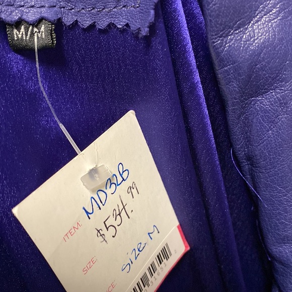 Stunning purple leather bolero jacket - Picture 8 of 8